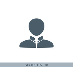 Business man icon, vector illustration. Flat design style 