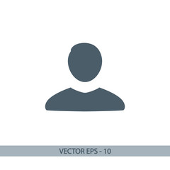 man icon, vector illustration. Flat design style 
