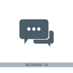 Speech bubbles icon. vector illustration with soft shadow on a gray background