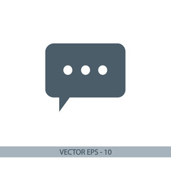 Speech bubbles icon. vector illustration with soft shadow on a gray background