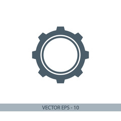 gear icon, vector illustration. Flat design style 
