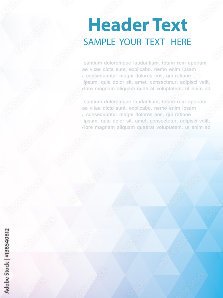 Canvas Prints abstract background made up of blue triangular shapes