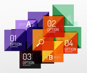Fototapeta premium Repetition of overlapping color squares