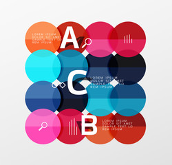 Round modern circle option infographic diagram