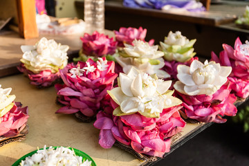 Flowers for pray in Buddhism religion, used as offerings.