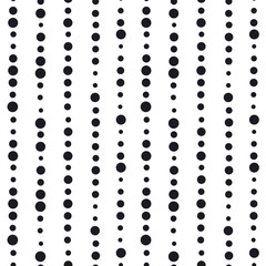 minimalistic black ink concept seamless pattern. modern simple dots silhouette repeatable motif. vector illustration