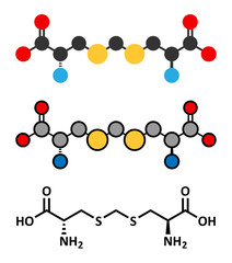 Djenkolic acid molecule. Toxic amino acid found in djenkol beans.