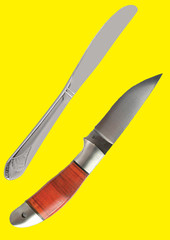 A collection of kitchen knives, vector illustration. Knife