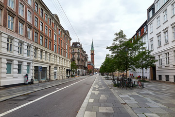 Naklejka premium Streets of copenhagen, Denmark