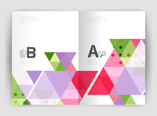 Modern triangle print template