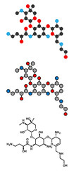 Plazomicin antibiotic drug molecule (aminoglycoside class).