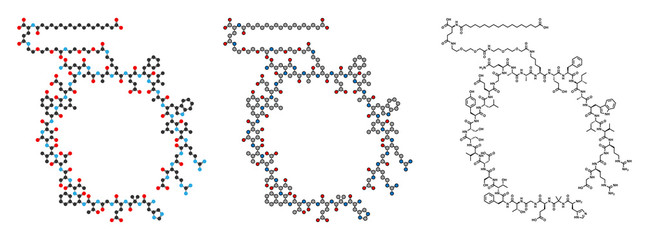 Semaglutide diabetes drug molecule (incretin agonist).
