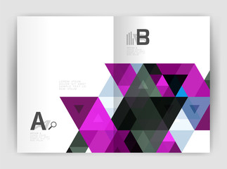 Modern triangle print template