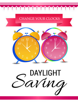 Daylight Savings Time with Clock Concept
