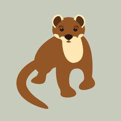 weasel vector illustration style Flat