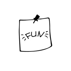 Hand drawn vector paper note