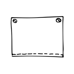 Hand drawn vector paper note