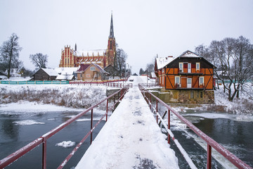 Obraz premium Catholic Church in Gervyaty