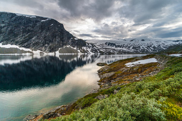 Lake Djupvatnet. Norwegian summer landscape. More og Romsdal  county. Norway. 