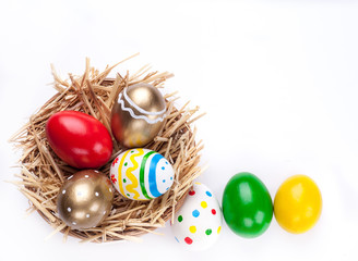 Colorful easter eggs