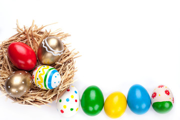 Colorful easter eggs