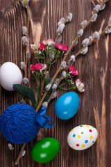 Colorful easter eggs