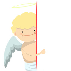 Vector banner with angel 