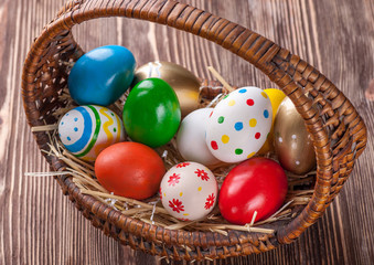 Colorful easter eggs
