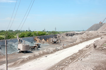 Industrial equipment in quarry 