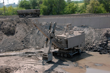 Industrial equipment in quarry 