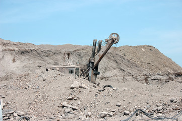 Industrial equipment in quarry 