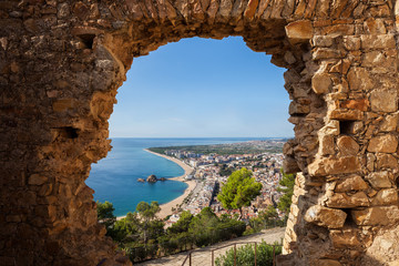 Blanes Town From St John Castle in Spain