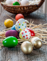 Colorful easter eggs