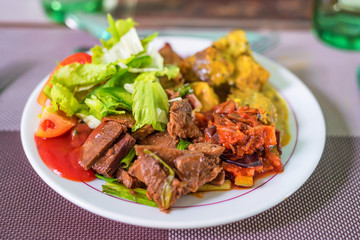 Meat with vegetables