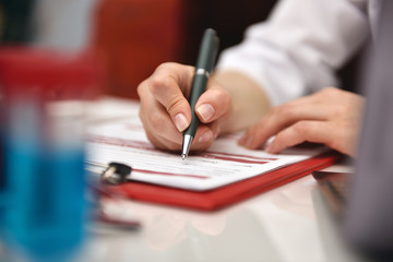 Doctor Filling Medical History