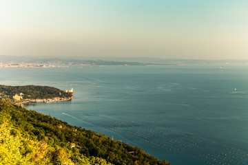 evening in the gulf of trieste