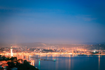 Naklejka na ściany i meble evening in the gulf of Trieste