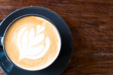 hot latte coffee cup