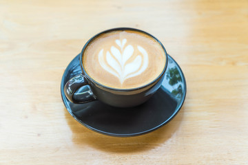 hot latte coffee cup