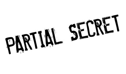 Partial Secret rubber stamp. Grunge design with dust scratches. Effects can be easily removed for a clean, crisp look. Color is easily changed.