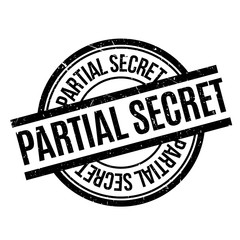 Partial Secret rubber stamp. Grunge design with dust scratches. Effects can be easily removed for a clean, crisp look. Color is easily changed.