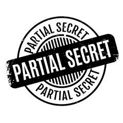 Partial Secret rubber stamp. Grunge design with dust scratches. Effects can be easily removed for a clean, crisp look. Color is easily changed.