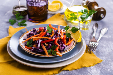 Salad of raw vegetables