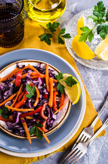 Salad of raw vegetables