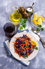 Salad of raw vegetables