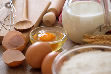 homemade sweets baking ingredients.
