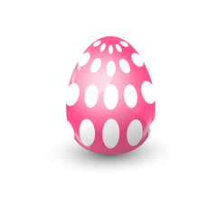 Easter Decorated Colorful Egg Holiday Symbols Greeting Card Flat Vector Illustration