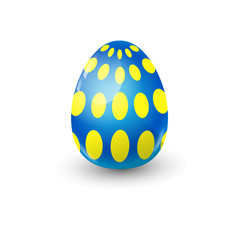 Easter Decorated Colorful Egg Holiday Symbols Greeting Card Flat Vector Illustration