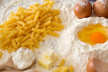 Recipe for homemade pasta.