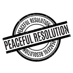 Peaceful Resolution rubber stamp. Grunge design with dust scratches. Effects can be easily removed for a clean, crisp look. Color is easily changed.